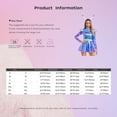 thumbnail image 7 of TiaoBug Women Metallic Alien Outfit Long Sleeve Front Zip Mock Neck Club Mini Dress with Alien Hair Hoop Silver 4XL, 7 of 7
