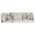 thumbnail image 6 of Fusion Furniture Gold Rush Antique Fabric Sectional with Wood Frames in Tan, 6 of 7