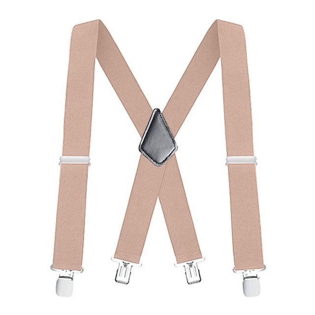 HLONK LNKOO Bretelles pour Hommes X Back 2 Larges Bretelles Réglables avec Clip Robuste pour le Travail