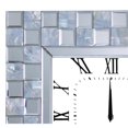 thumbnail image 2 of Bowery Hill Wood Wall Clock in Mirrored with Frosted Checkered and Mother Pearl, 2 of 3