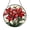 Acrylic 3.5 Inch, variant on Honeysuckle Blossom with Bee Stained Glass Window Hanging, Floral Decorative Suncatcher Art Panel for Cottage Interior