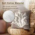 thumbnail image 5 of Summer Gray Coral Throw Pillow Cover 16x16 Inch Pack of 2 Grey and White Beach Ocean Cushion Pillow Case Square Cotton Nautical Coastal Pillowcase for Party Bed Sofa Home Car Bedroom Outdoor, 5 of 6