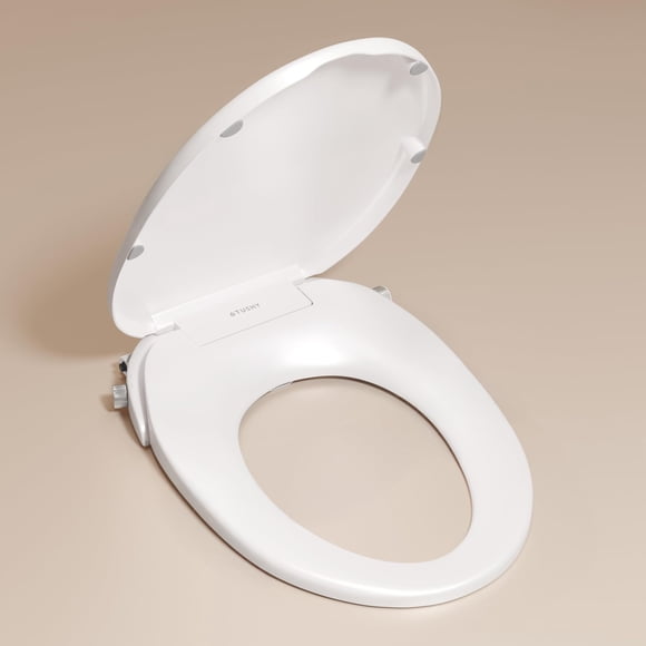 Asiento de inodoro TUSHY Oasis alargado, no eléctrico, con agua tibia