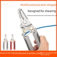 thumbnail image 3 of Green Stainless Steel Multi-Functional Electrical Pliers - 089B Model with Wire Stripping, Cable Winding & Crimping Capabilities, Compact Design for Professional Electricians & DIY Enthusiasts, OPP, 3 of 6