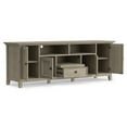 thumbnail image 3 of Amherst 72 inch Wide Solid Wood TV Stand in Distressed Grey For TVs up to 80 inches, 3 of 12