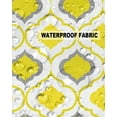 thumbnail image 5 of Pack of 2 Outdoor Pillow Covers, Yellow and Grey Moroccan Pattern Geometric Waterproof Square Throw Pillowcase Cushion Decorative Pillow Covers for Couch Patio Tent, 20x20 in, 5 of 6