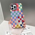 thumbnail image 2 of Branple Compatible Con Iphone 16 Pro Max Funda Linda Y Colorida A Cuadros Con Tpu Suave Y Delgado A Prueba De Golpes Y Fundas Protectoras De Pc Duras Para Mujeres/Hombres Diseñadas Para Iphone 16 Pro, 2 of 5