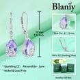 thumbnail image 7 of Blaniy Guardian Angel Wings Dangle Drop Earrings for Women 925 Sterling Silver Teardrop Alexandrite Leverback Earrings June Birthstone Jewelry Gifts for Her, 7 of 7