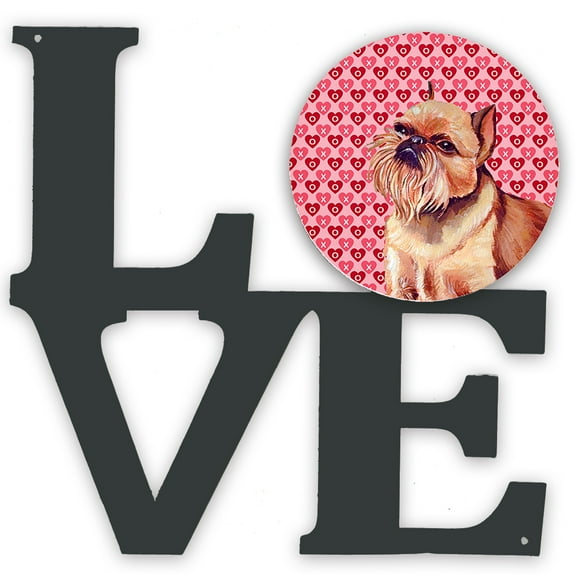Carolines Treasures LH9134WALV Brussels Griffon Hearts Love and Valentines Day Portrait Metal Wall Artwork LOVE 12X12