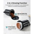 thumbnail image 4 of Single Serve Coffee Maker – Hot & Iced, K Cup & Ground Compatible, Reusable Pod Filter, 6–16oz Brew Sizes, 40oz Water Tank, Easy-to-Use, Black, 4 of 5