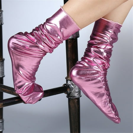 

Pxiakgy socks for women Work Solid Fashion Business Women Sock Casual Socks Comfortable Reflective Men Socks Hot Pink + One size