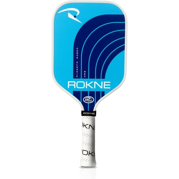 ROKNE Curve Classic REC Pickleball Paddle Lightweight Fiberglass Paddle with Pro Grit Texture