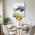 thumbnail image 6 of Flying Heron Canvas Wall Art for Living Room, Rustic Country Flower Plant Bird Grass Texture Blue Sky Wall Decor Framed Artwork Pictures Ready to Hang for Bedroom Office Home Decor, 6 of 9