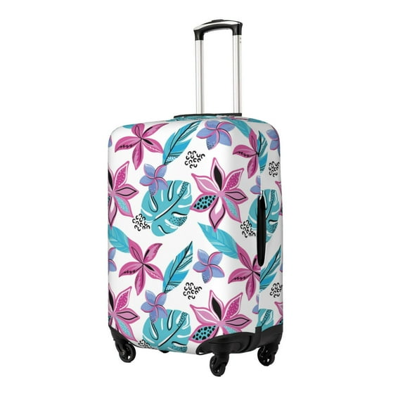 Fuzoiu Hawaiian Style Print Suitcase Cover,Washable Luggage Covers for Suitcase,Elastic Luggage Protector Cover,Scratch Resistant Travel Suitcase Covers-Small