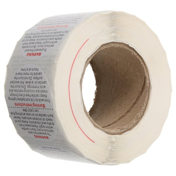 GOOHOCHY 1 Roll Candle Warning Labels Warning Labels for Candle Making Candle Warning Stickers