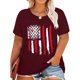 thumbnail image 1 of Fiudx Tops para Mujer Moda Mujer Cuello Redondo Verano Manga Corta Blusa Camiseta Casual Impresión Tops, 1 of 5