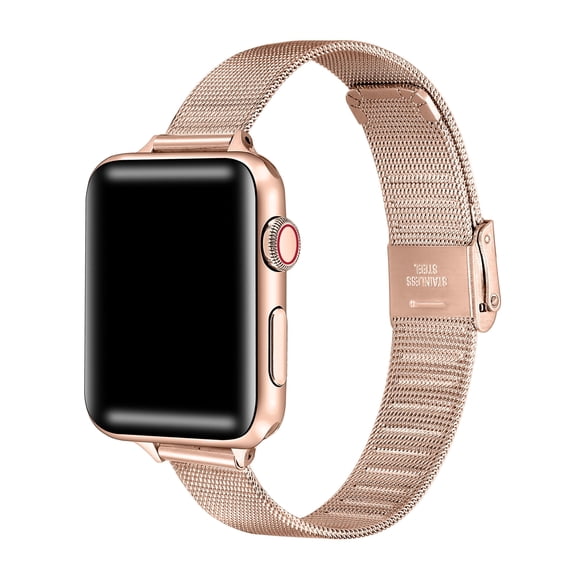 Posh Tech Blake Stainless Steel Replacement Apple Watch Band in Rose Gold
