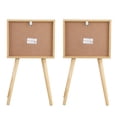 thumbnail image 3 of Canddidliike Oak Nightstands Set of 2 with 2 Drawer Modern Versatile Side End Table with Solid Wood Legs, Rectangle Bedside Sofa Table for Bedroom, 3 of 8