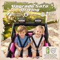 thumbnail image 5 of iYofe Jeep Wrangler Rubicon 24V 2 Seater Truck, Powered Ride on Car Toy with Remote Control&Bluetooth, 4 Wheeler for Kids Toddoler Ages 3-8, Pink, 5 of 10