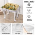 thumbnail image 4 of Xoenoiee Sunflower Butterfly Letter Print Stool Covers Rectangle, Stretch Rectangle Barstool Covers Elastic Vanity Stool Cover Jacquard Chair Seat Slipcover Saddle Seat Cover, 2 Pack, 4 of 6