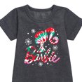 thumbnail image 2 of Barbie - Holidays & Christmas - Tie Dye Logo - Toddler & Youth Girls Fleece Dress, 2 of 4