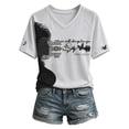 thumbnail image 2 of Women's Dolly Shirts Country Music Legend V Neck Printed Top Lightweight Tee Artwork Retro Graphic T‑Shirt Tops M, 2 of 5