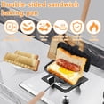 thumbnail image 3 of Qivine Sandwich Press Grill, Double Sided Bread Toaster Sandwich Makers, Non-Stick Grilled Cheese Maker for Stovetop, Portable Panini Maker with Removable Handle for Pancakes Toast Omelets, 3 of 9