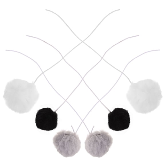 YOSADIER 6pcs Cat with Elastic String White Toys for Indoor Cats Exercise and Play