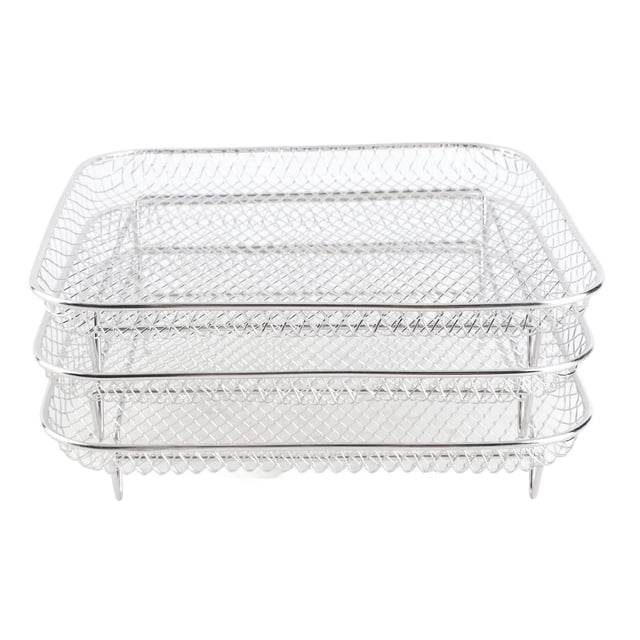 Rejilla para Freidora de Aire, Tres Rejillas Deshidratadoras Apilables para Cosori para Cosori, para Vortex Instantáneo, para Nuwave, Accesorios para Freidora de Aire de Acero
