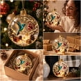 thumbnail image 4 of Christmas Lighted Decorative Ball, LED Glowing Ornament for Tree Window Ceiling Porch, Battery Powered Festive Light Ball for Holiday Party Home Ambiance Enhancement,Z023, 4 of 6