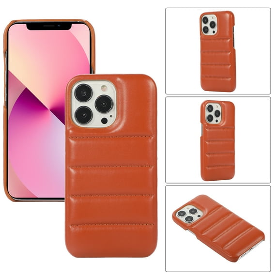 iPhone XS/X Case 5.8 Inch - TECH CIRCLE [Down Coat Series] Stylish Cute Case Slim Fit Lightweight Protective Portable Carrying Case Cover for Girls Women Men (Brown)
