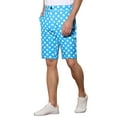 thumbnail image 4 of Pantalones cortos de hombre INSPIRE CHIC con lunares, pantalones chinos de verano para golf, frente plano, 28 azul, 4 of 6