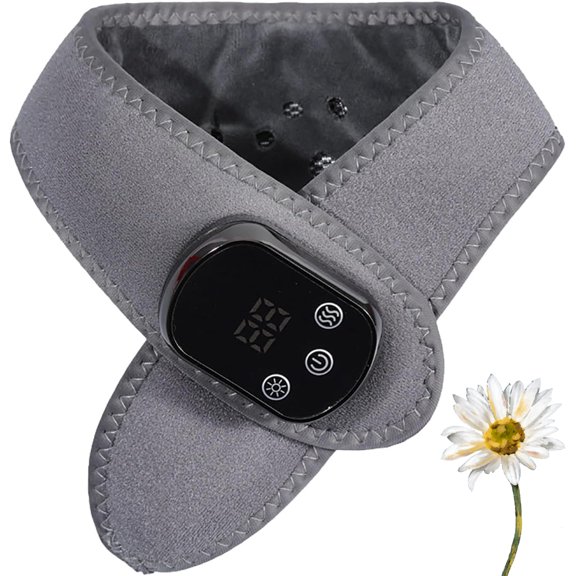 3-in-1 Electric Neck Massager, Three-Level 3D Heating Technology & Vibration for Pain Relief, Rechargeable Heated Shoulder & Neck Wrap for Home, Office, or Travel
