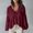 Red, variant on ClodeEU Women's V Neck Long Sleeve Ruffled Blouse,Casual Loose Fit Boho Tunic Shirt Black,Women's Plus L