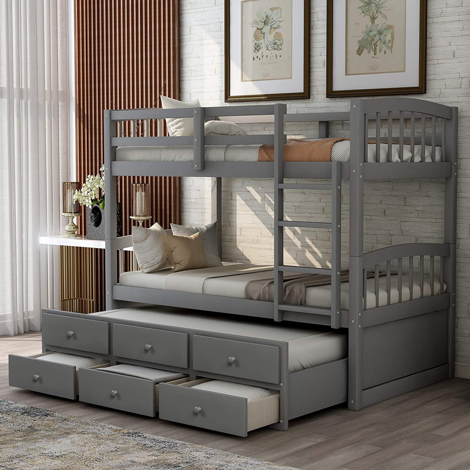 Multiple Colors Details about   Mainstays Small Space Twin over Twin Bunk Bed 