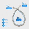 thumbnail image 4 of PROCURU 48" Length x 3/8" Comp x 1/2" FIP Faucet Hose Supply Line, Braided Stainless Steel Lead Free PCFC381248-2 (48-Inch, 2-Pack), 4 of 10