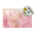 thumbnail image 4 of YFYANG Washable Heat-Resistant Placemats, 70% PVC/30% Polyester, Pink Sweet Spring Kitchen Table Mat, 12" x 18" 6 Piece, 4 of 6