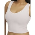 thumbnail image 4 of Mills by Millie Bobby Brown Women's Sleeveless Rib Deep V-Neck Tank Top, Sizes XXS-XXL, 4 of 5
