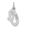 thumbnail image 5 of Auriga Fine Jewelry 925 Sterling Silver Script Letter O Initial Charm Pendant for Women (L - 18mm, W - 8 to 12mm), 5 of 6