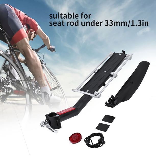 Estante para equipaje de asiento trasero de bicicleta de montaña de aleación de aluminio con accesorio de guardabarros