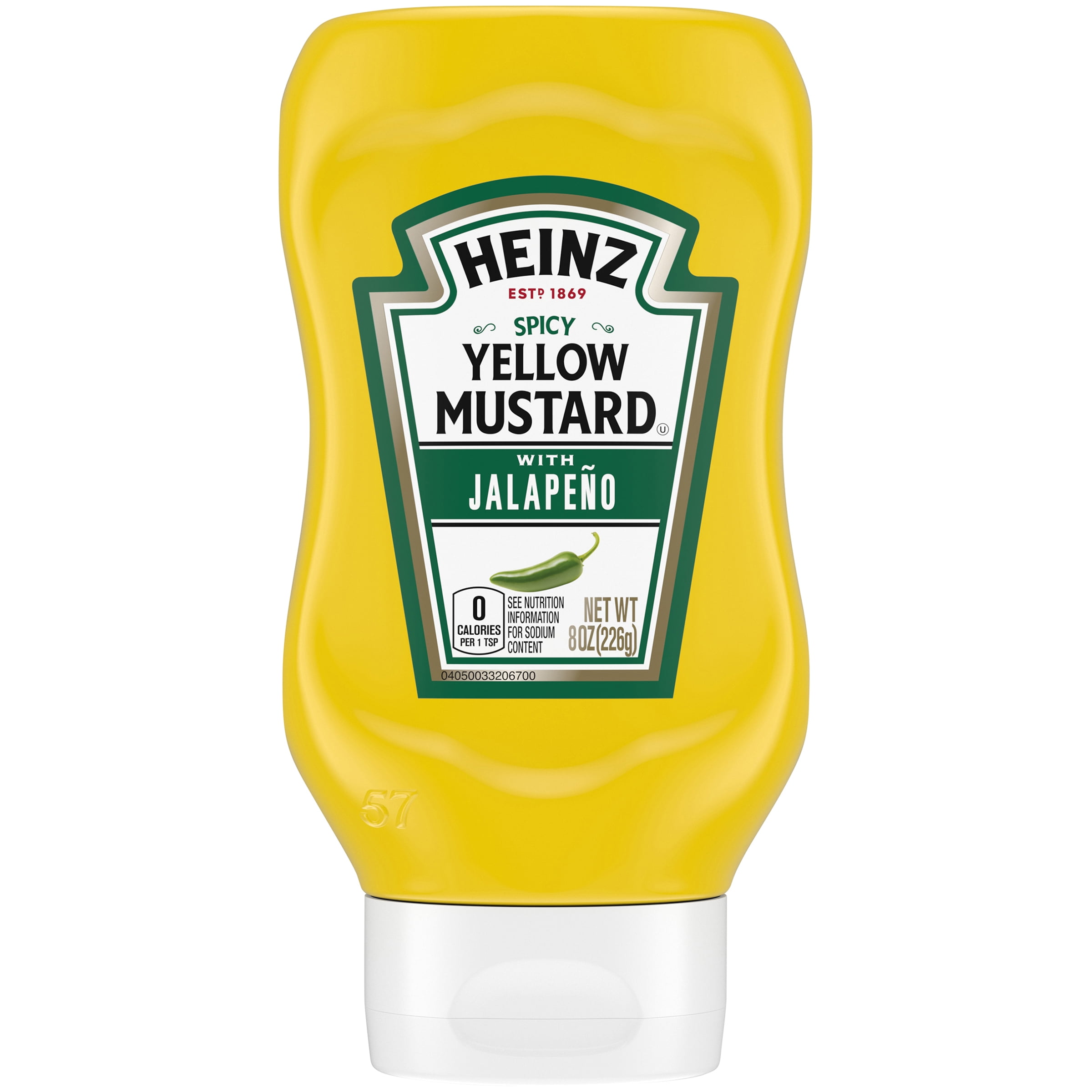 Heinz Spicy Yellow Mustard With Jalapeno, 8 oz Bottle