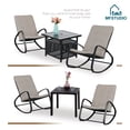thumbnail image 6 of Outdoor Rocking Chair Metal Rocking Chair with Cushion for Outdoor Indoor Patio Garden Balcony, Black, 6 of 6