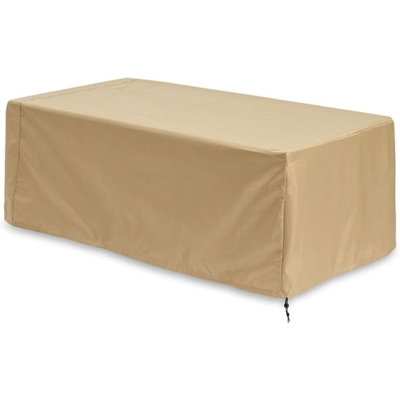 The Outdoor GreatRoom Company Tan Linear Cover for Uptown Fire Pit Table