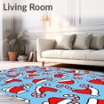 thumbnail image 2 of ODIKA 3x5 Machine Washable Non-Slip Area Rug, Santa Hat and Cane Mosaic Holiday Ultra Soft Rug, None, 628533, 2 of 7