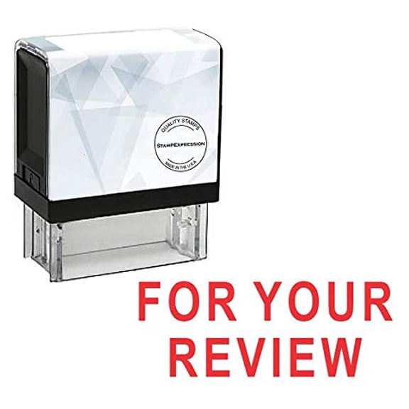 StampExpression - for Your Review Office Self Inking Rubber Stamp - Red Ink (A-5291)