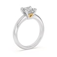 thumbnail image 2 of BEST Jewel Women's Engagement Ring - 1.6 Ct Asscher Cut Moissanite - 14K White Gold Plated Two Tone Ring - Celebrate Your Love with a Thoughtful Gifts - Wedding Ring - As Per Image, 2 of 4