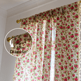 thumbnail image 4 of SpaceMuse Lovely Rose Decorative Curtains, Vintage Farmhouse Light Filtering Rose Floral Delicate Pattern for Living Room Bedroom and Dining Room Panels, 52 X 84 Inches, 4 of 6