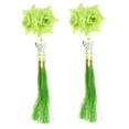 thumbnail image 2 of STARTIST Pinces à Cheveux en Forme de Fleur en Tissu Mode Filles à Franges Accessoires pour Cheveux Vert, 2 of 8
