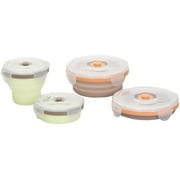 Babymoov Silicone Containers Set 4 Count - Grey/Green