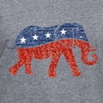 thumbnail image 3 of CafePress - Glitter Republican Elephant T Shirt - Women's V-Neck Dark T-Shirt, 3 of 4